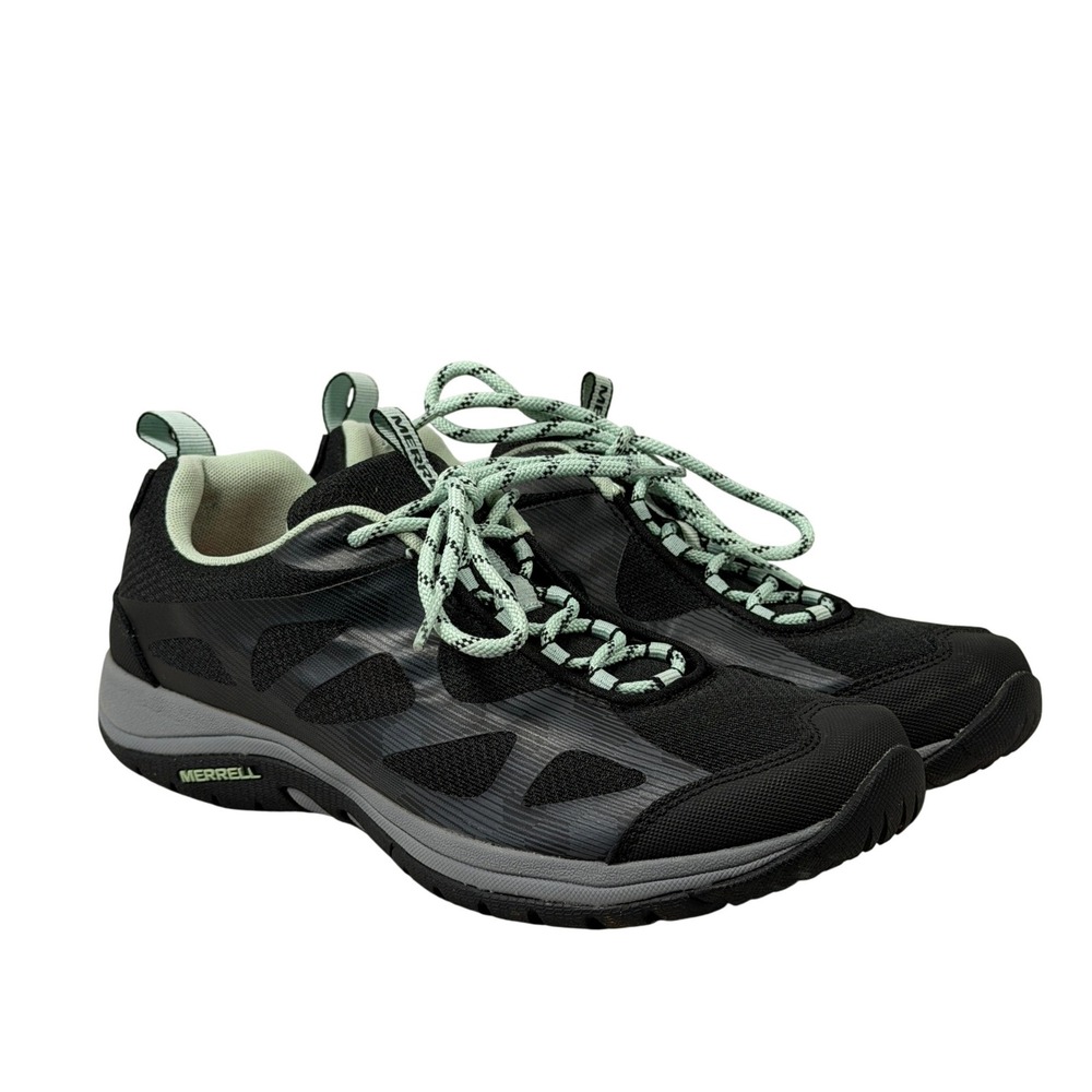 Merrell Walking Hiking Shoes Women's US 8 Black Green J343101C Outdoor